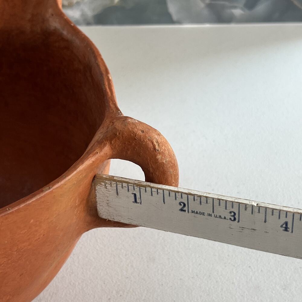 Handmade Terra-cotta Clay Art Pottery Handle Spout Bowl - Picture 10 of 12